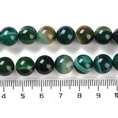 Natural Striped Agate/Banded Agate Beads Strands G-Z060-A01-C22-1