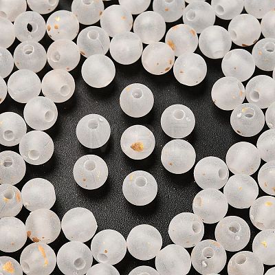 Frosted Transparent Acrylic Beads OACR-F013-13-1