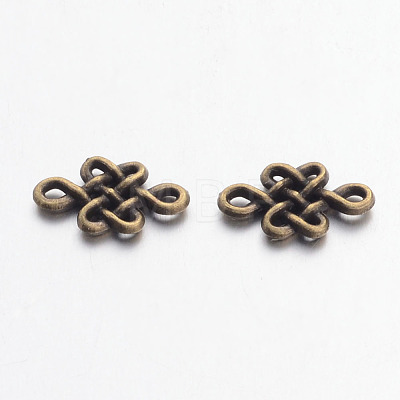Tibetan Style Chinese Knot Alloy Links connectors X-TIBE-Q035-077AB-NR-1