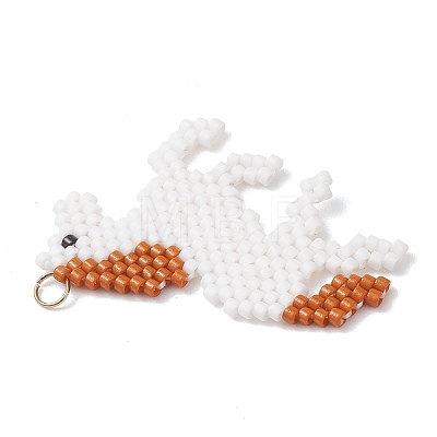 MIYUKI Delica Glass Seed Beaded Pendants PALLOY-MZ01247-03-1