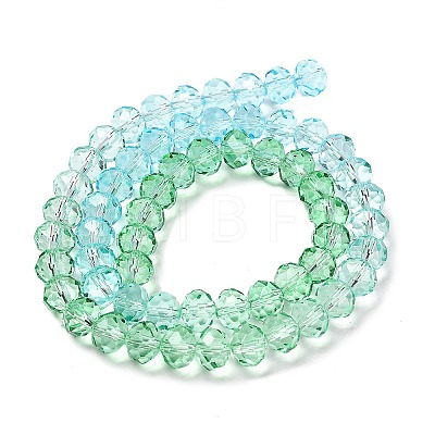 Transparent Painted Glass Beads Strands LS-DGLA-A034-T6mm-A16-1