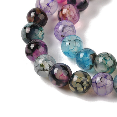 Natural Dragon Veins Agate Bead Strands G-NH0013-B01-01-1