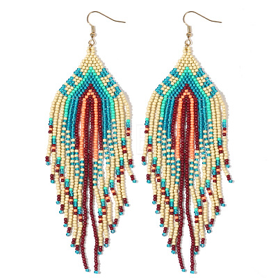 Bohemian Tassel Beaded Earrings for Women IU7226-5-1