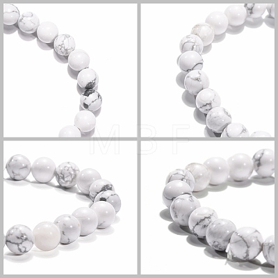 Natural Gemstone Stretchy Bracelets X-BJEW-G073-12-1