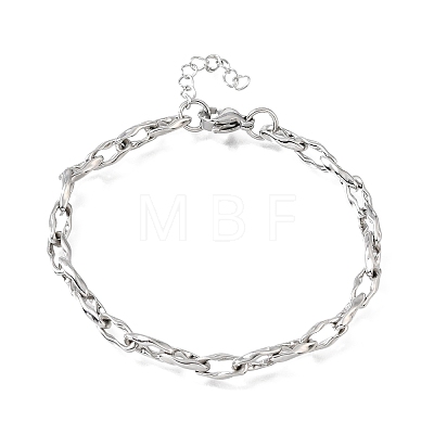 4.5MM 304 Stainless Steel Twisted Oval Link Chain Bracelets for Man and Women SA-CBAB767-17B-P-1