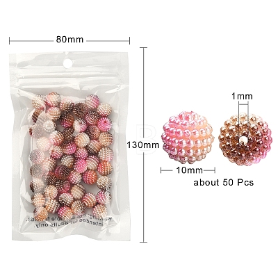 50Pcs Imitation Pearl Acrylic Beads OACR-YW0001-11C-1