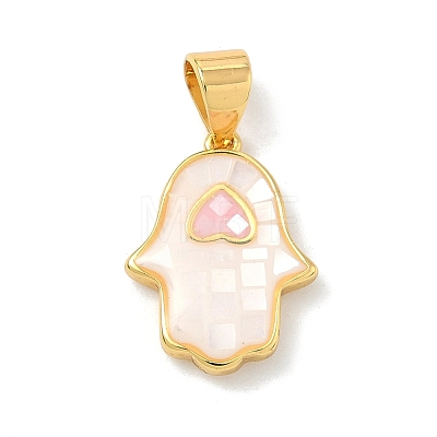 Brass Enamel Pendants KK-H534-10G-01-1