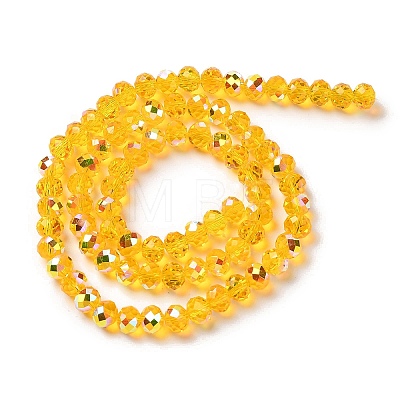 AB Color Plated Transparent Electroplate Beads Strands EGLA-H104-06E-1