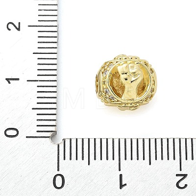 Brass Micro Pave Cubic Zirconia Beads KK-Z095-03G-07-1