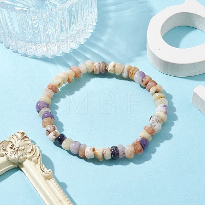 Natural Purple Opal Nuggets Beaded Stretch Bracelets BJEW-JB10035-01-1