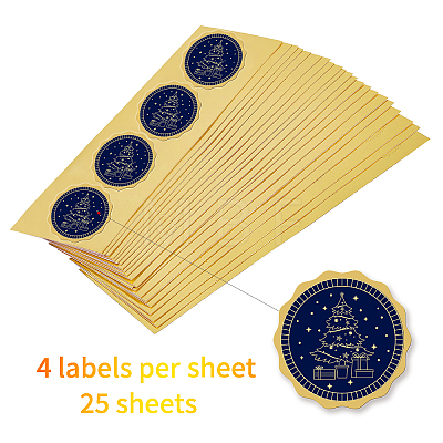 Self Adhesive Gold Foil Embossed Stickers DIY-WH0219-013-1
