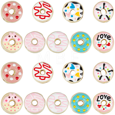 18Pcs 9 Colors Handmade Porcelain Enamel Beads PORC-PA0001-60-1