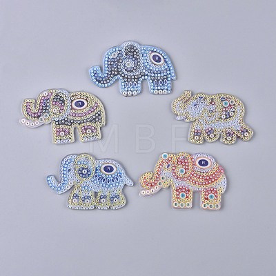 5D DIY Diamond Painting Stickers Kits For Key Chain Making DIY-R076-010-1