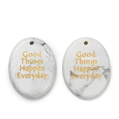 Natural Howlite Pendants G-K353-06E-1