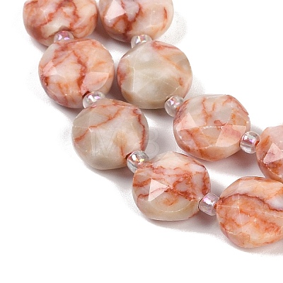 Natural Red Netstone Beads Strands G-C116-A71-01-1