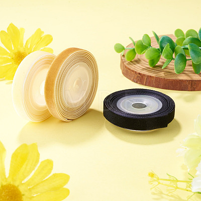 3Rolls 3 Colors Single Face Velvet Ribbon for Clothes Accessories OCOR-TA0004-09B-1