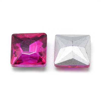 Pointed Back Glass Rhinestone Cabochons RGLA-T027-8x8mm-10-1