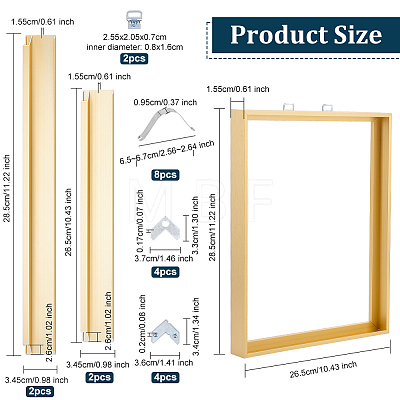 DIY Aluminium Alloy Floater Frame for Canvas Painting Kit DIY-WH0401-24C-1
