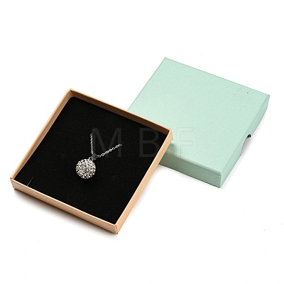 Square Cardboard Paper Jewelry Box CON-D014-02C-01A-1