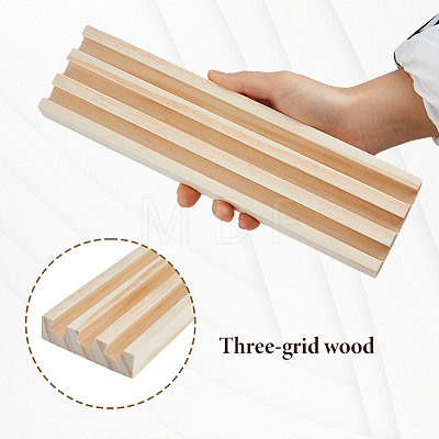 Pine Wood Domino Slotted Display Stands ODIS-WH0038-299-01-1