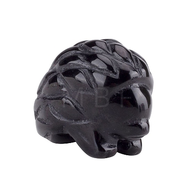 Natural Obsidian Carved Healing Hedgehog Figurines PW-WG48527-02-1