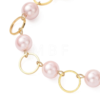 2Pcs Round Shell Pearl Beads Link Bracelets BJEW-JB12774-1