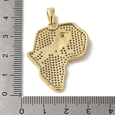 Brass Micro Pave Clear Cubic Zirconia Pendants KK-R162-075G-1