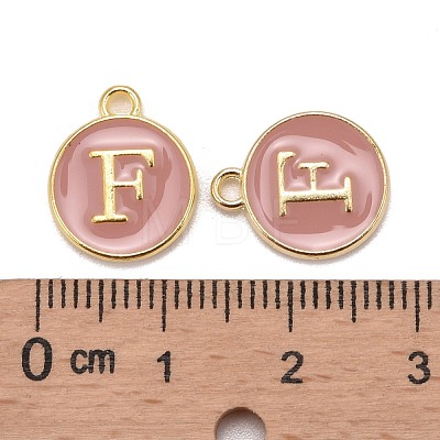 Golden Plated Alloy Enamel Charms ENAM-S118-07F-1