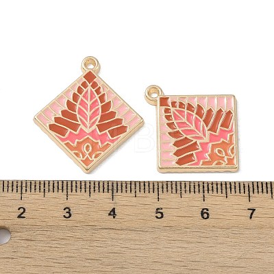 Rack Plating Alloy Enamel Pendants FIND-I038-04E-1