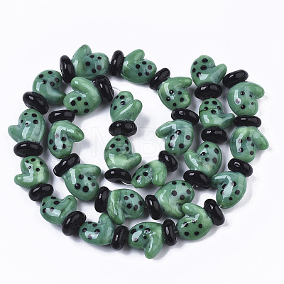 Handmade Lampwork Beads Strands LAMP-R142-05H-1