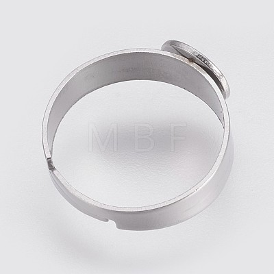 Adjustable 304 Stainless Steel Pad Ring Settings STAS-I088-I-01P-1