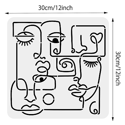 PET Hollow Out Drawing Painting Stencils DIY-WH0418-0047-1