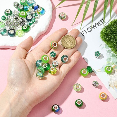 50Pcs Resin European Beads RESI-CJC0050-01A-1