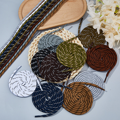 10Pairs 10 Styles Polyester Shoelaces FIND-FH0018-11-1