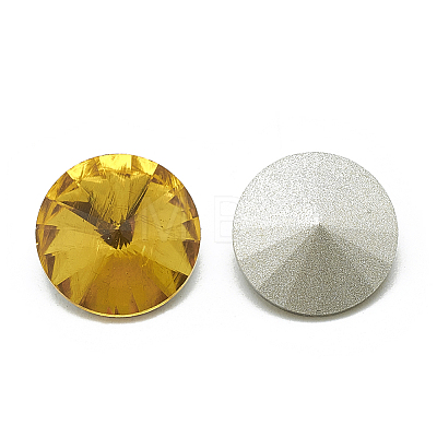Pointed Back Glass Rhinestone Cabochons LS-RGLA-T086-14mm-22-1