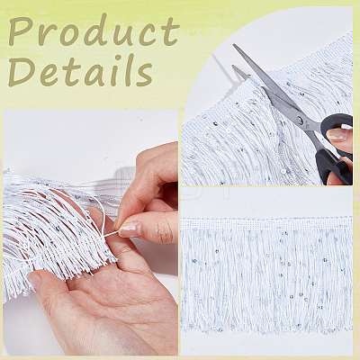 5M Polyester Tassel Lace Ribbon OCOR-GF0006-48B-1