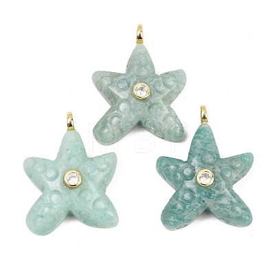 Natural Amazonite Pendants X-G-H353-01G-06-1
