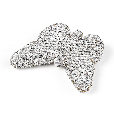 Butterfly Shaped Handmade Polymer Clay Rhinestone Beads CLAY-T023-23C-1