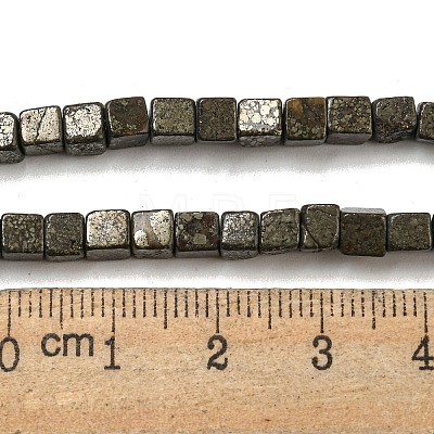 Natural Pyrite Beads Strands G-F631-K29-1