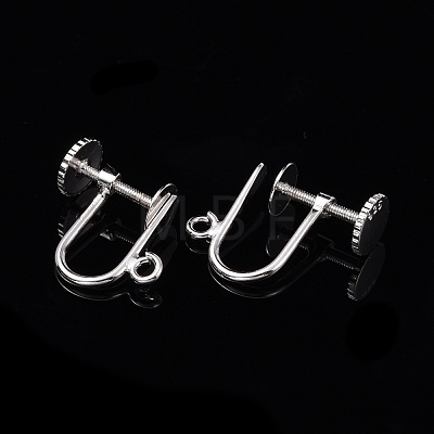 925 Sterling Silver Clip-on Earring Findings STER-I005-47P-1