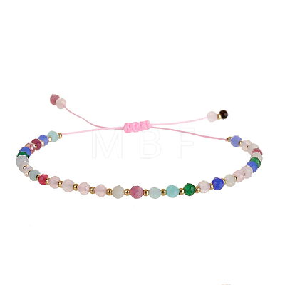 Natural Mixed Gemstone Beads Braided Bead Bracelets for Women AI9762-7-1