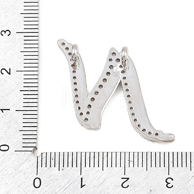 Brass Micro Pave Clear Cubic Zirconia Pendants CU-CBA8481-01P-N-1