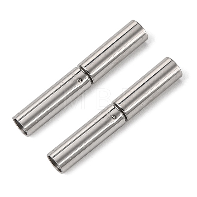 304 Stainless Steel Bayonet Clasps X-STAS-L134-06-1