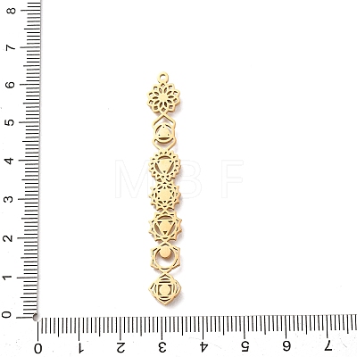 Chakra 304 Stainless Steel Big Pendants STAS-F367-14G-1