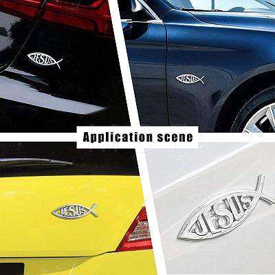 Zinc Alloy Car Stickers DIY-FH0001-23-1