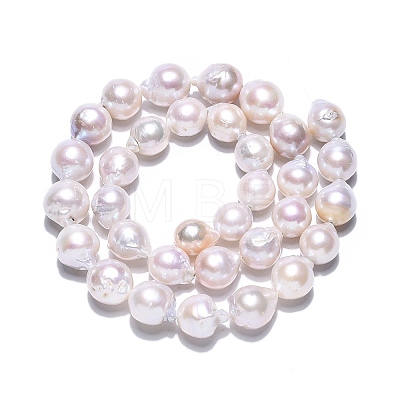 Natural Baroque Pearl Keshi Pearl Beads Strands PEAR-S019-10A-1