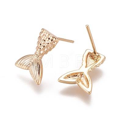 Brass Stud Earring Findings MAK-I010-03G-1
