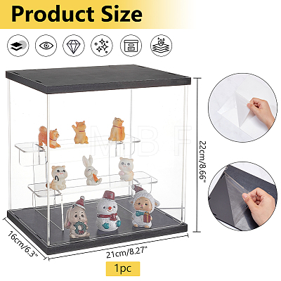 Acrylic Minifigures Display Case ODIS-WH0043-85-1