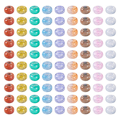 Transparent Crackle Acrylic Beads CACR-TAC0003-1