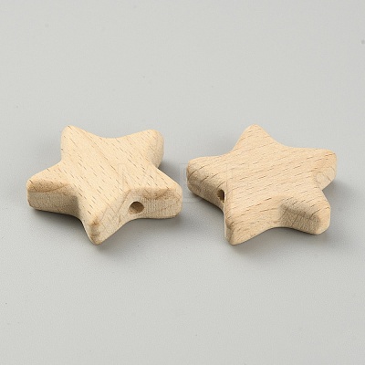 Wood Beads WOOD-WH0034-10B-1